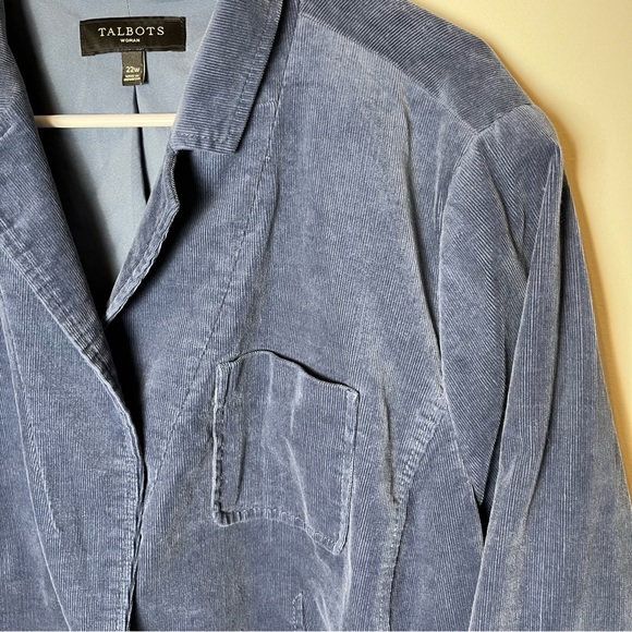 Talbots Plus size Corduroy Steel blue Blazer- 22 - Picture 11 of 11